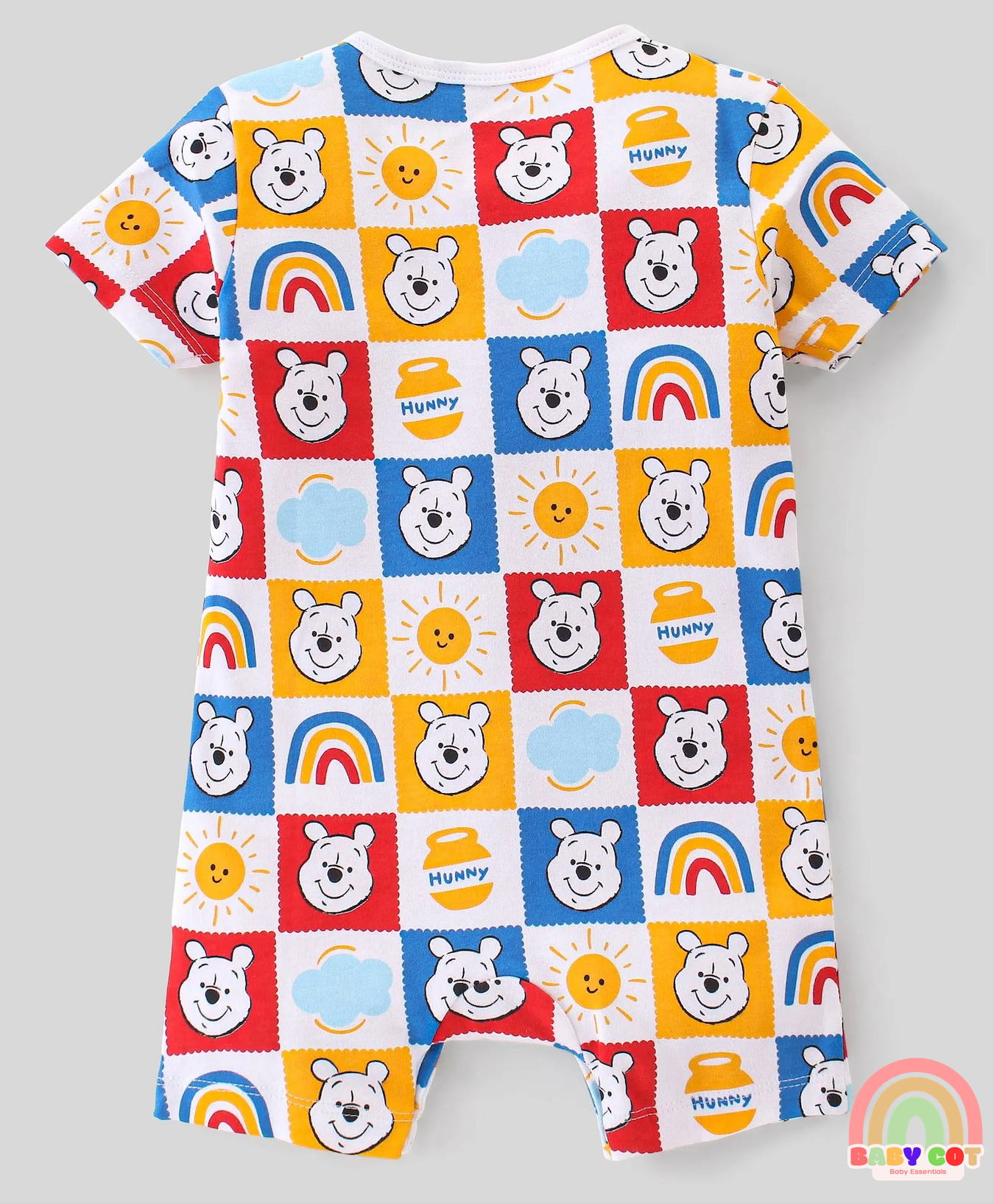 Interlock Cotton Knit Half Sleeves Romper Printed Pack of 2 - Multicolour