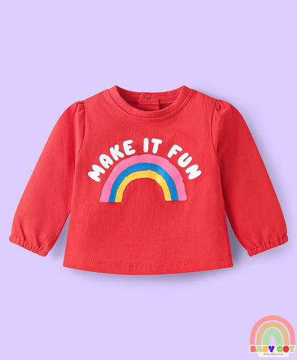 Cotton Knit Full Sleeves T-Shirt with Text Print Pack of 5 - Multicolor