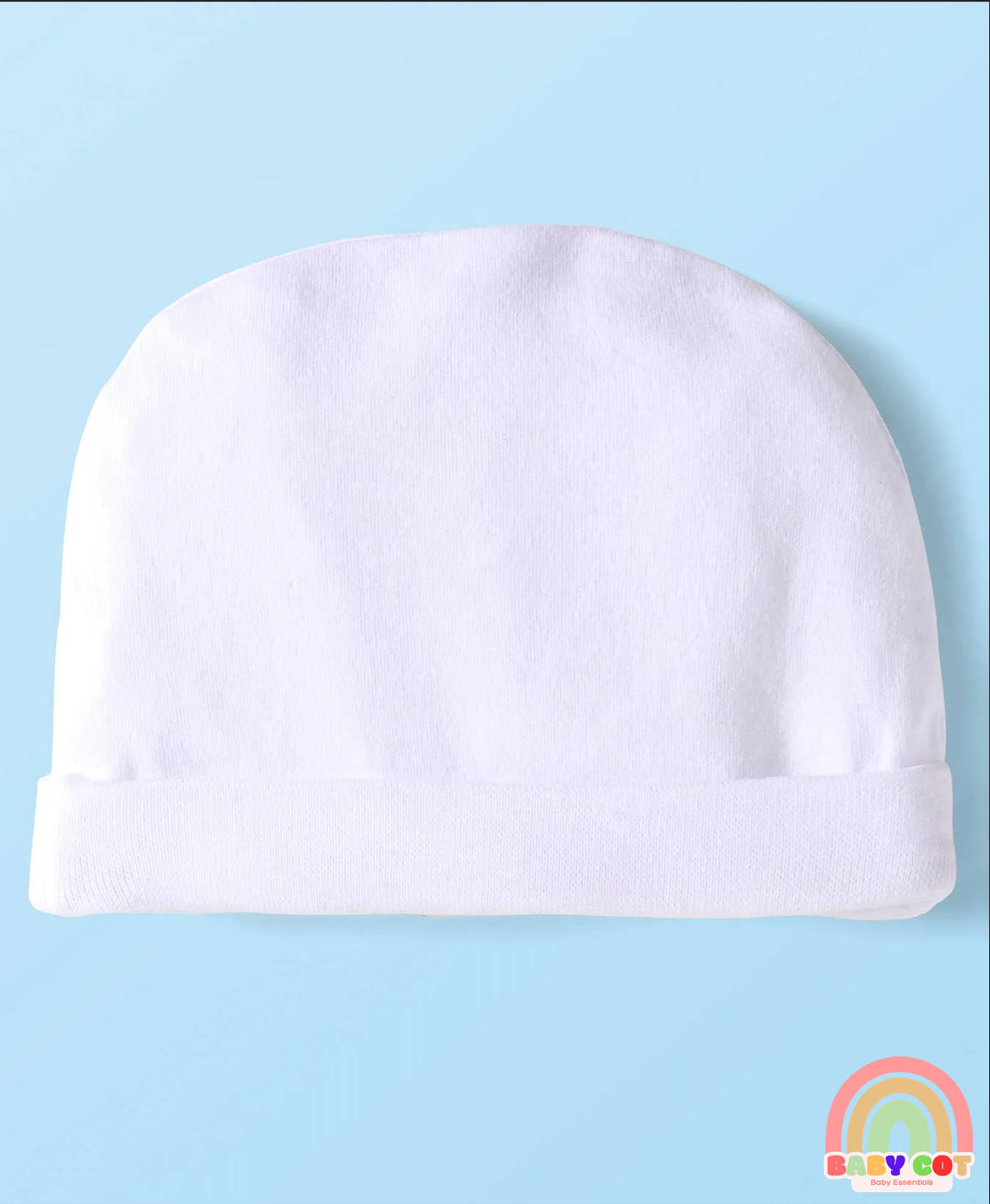 Interlock Knit Cap Mittens & Booties Set - White