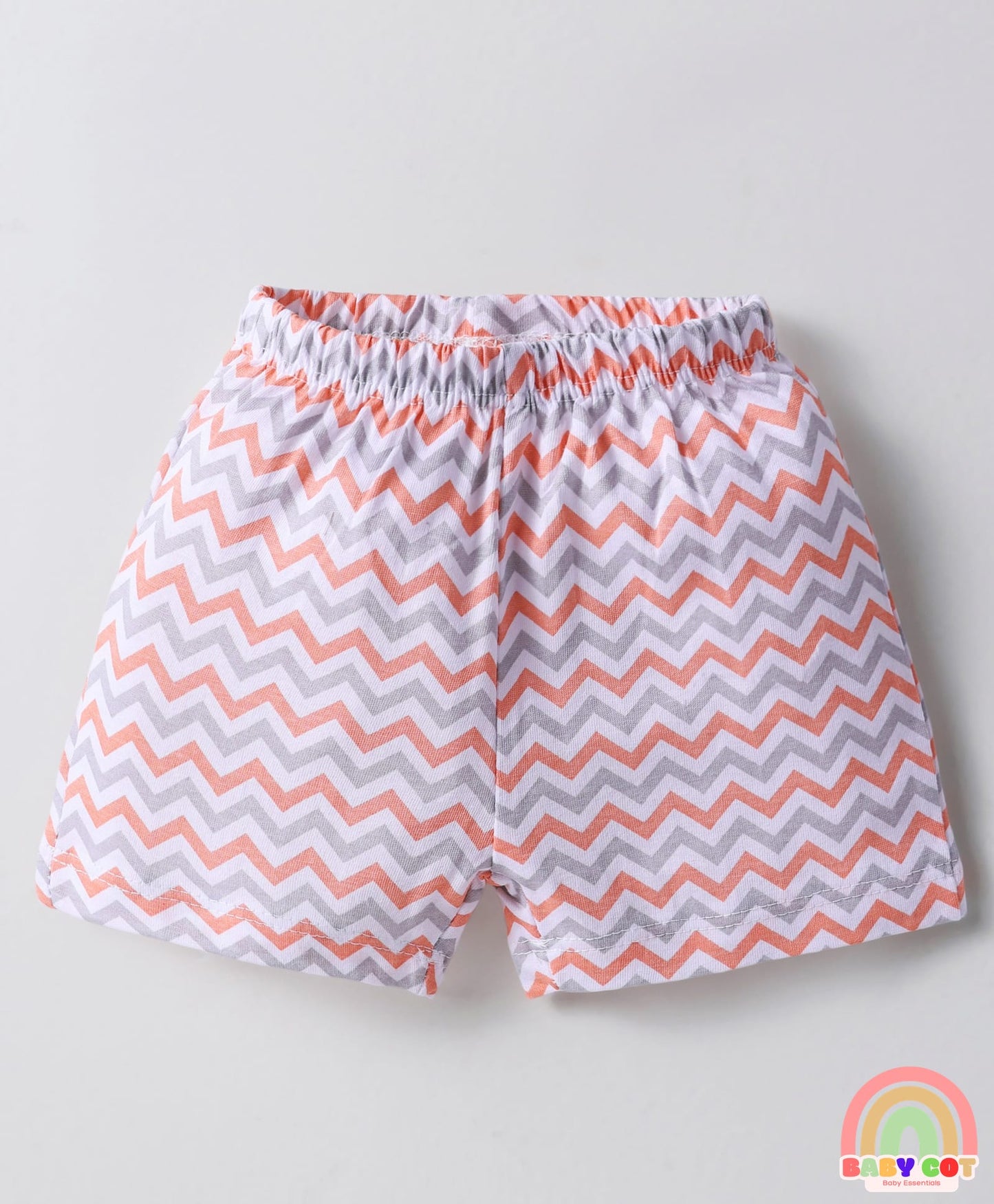Single Jersey Knit Above Knee Length Shorts With Tropical & Geometric Shape Print Pack Of 5 - Multicolour