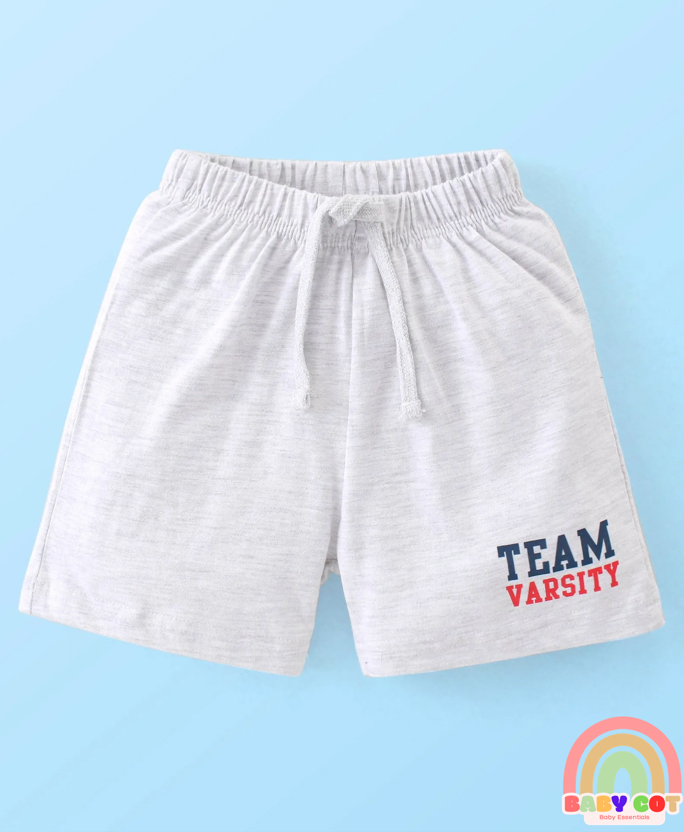 Cotton Knit Shorts Text Print Pack of 3 - Multicolour