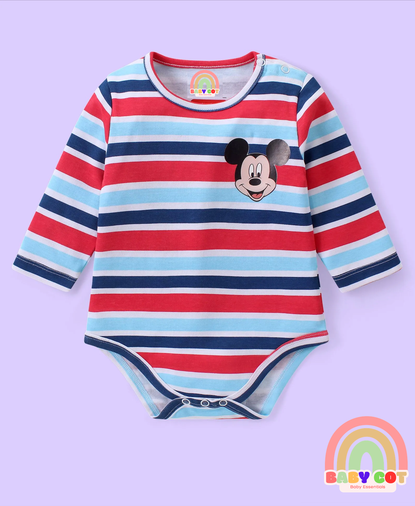 Full Sleeves Onesies With Printed Graphics Pack of 3 - Multicolour
