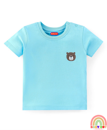 Cotton Knit Half Sleeves Lion Printed T-Shirts Pack of 5 - Multicolour