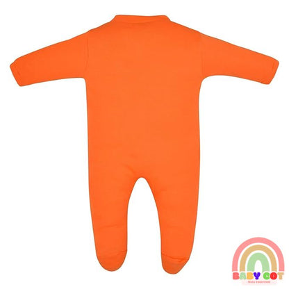 100% Cotton Orange Rompers Sleepsuits Jumpsuit Night Suits for Infants Newborn Baby Boys & Girls