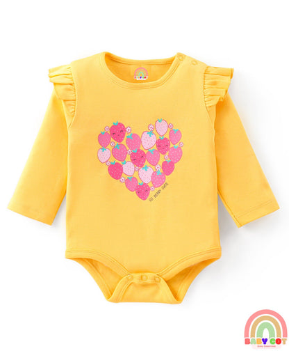 100% Cotton Interlock Full Sleeves Onesies Polka Dots & Floral Print Pack of 3 - Multicolour
