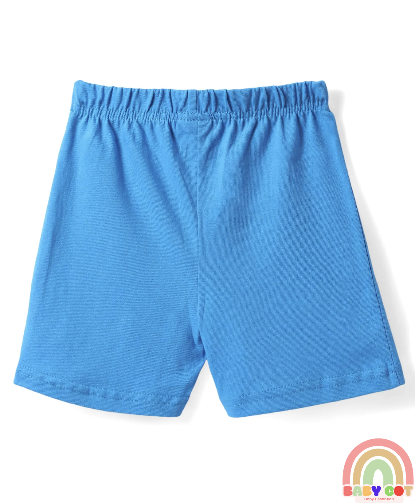 Cotton Knit Mid Thigh Shorts with Tropical Theme Print & Stripes Pack of 3 - Multicolor