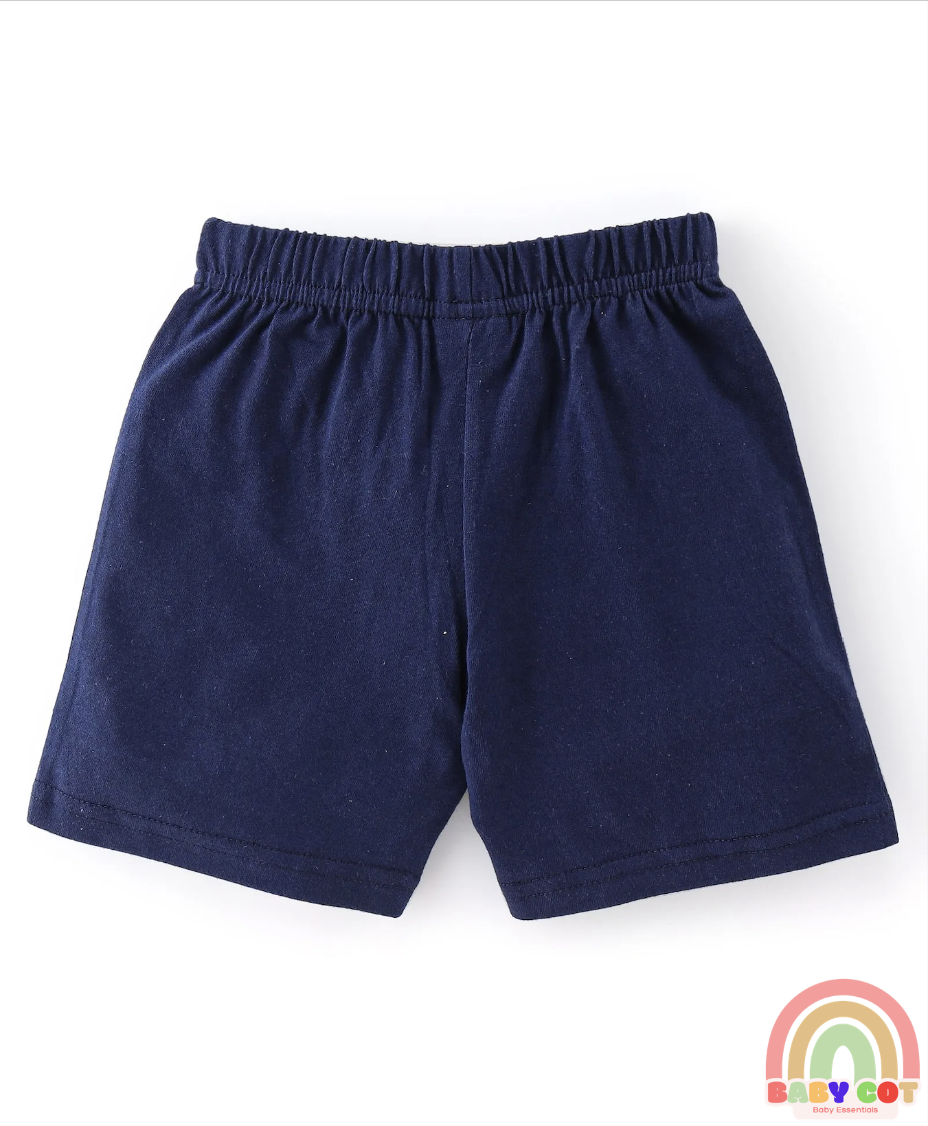 Cotton Knit Knee Length Striped Shorts Text & Balls Print Pack of 3 - Multicolour