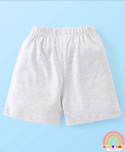 Cotton Knit Shorts Text Print Pack of 3 - Multicolour