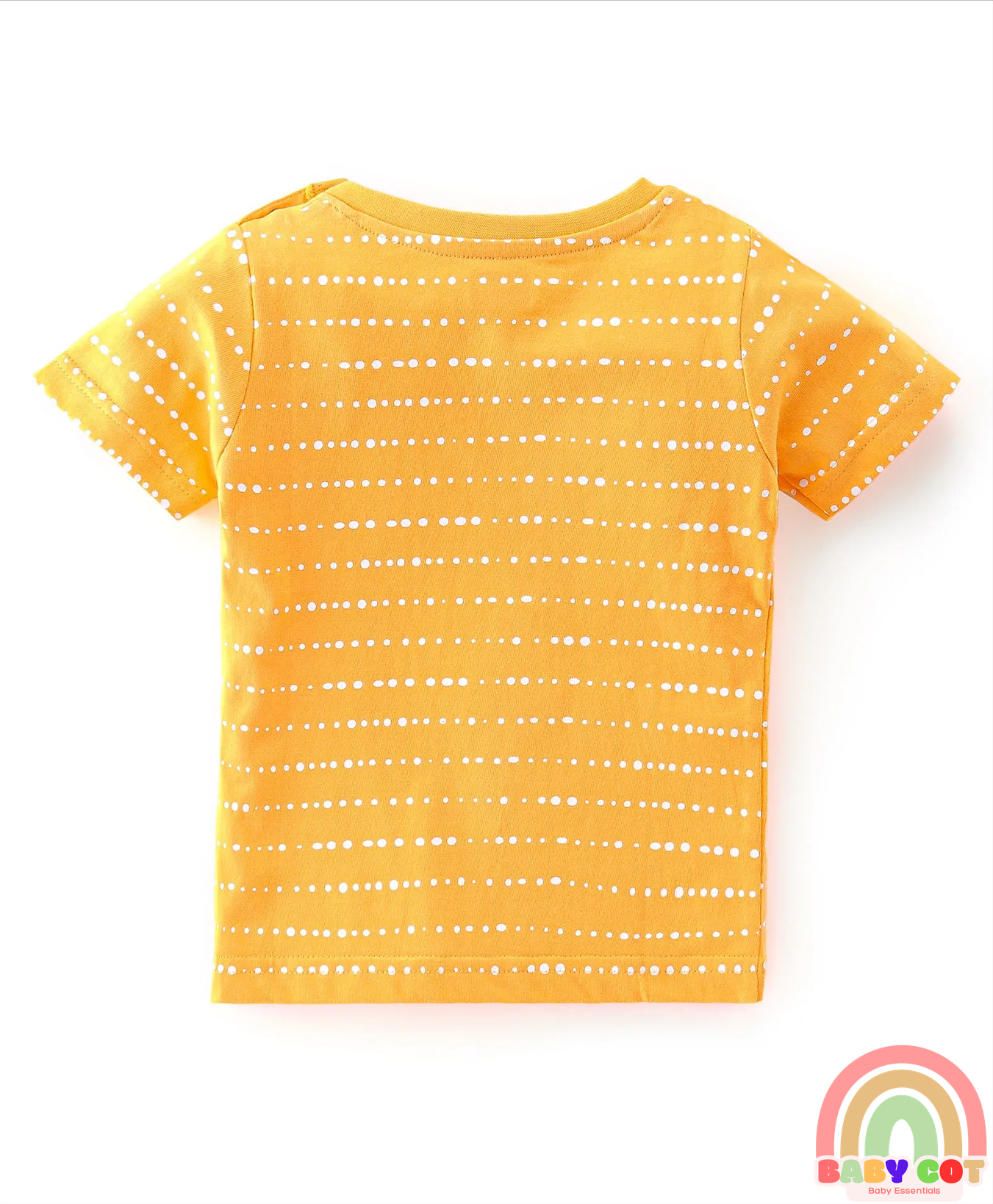 100% Cotton Knit Half Sleeves T-Shirts Tiger Print Pack of 3 - Yellow & Green