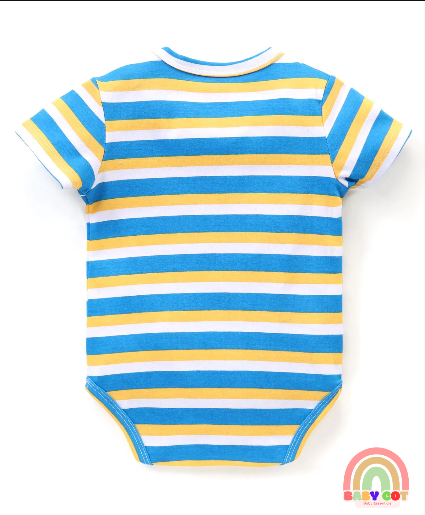 100% Cotton Knit Half Sleeves Onesies With Animal Print Pack of 3 - Multicolor