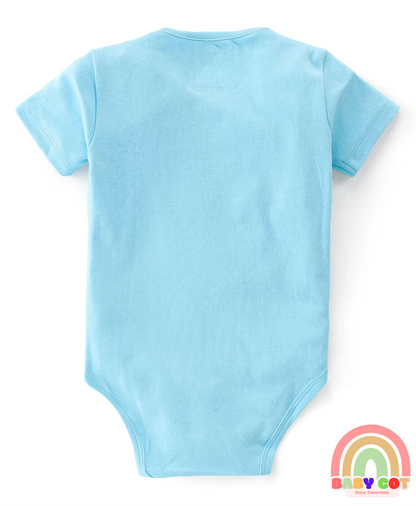 Interlock Cotton Knit Half Sleeves Printed Onesies  Pack of 3 - Multicolor
