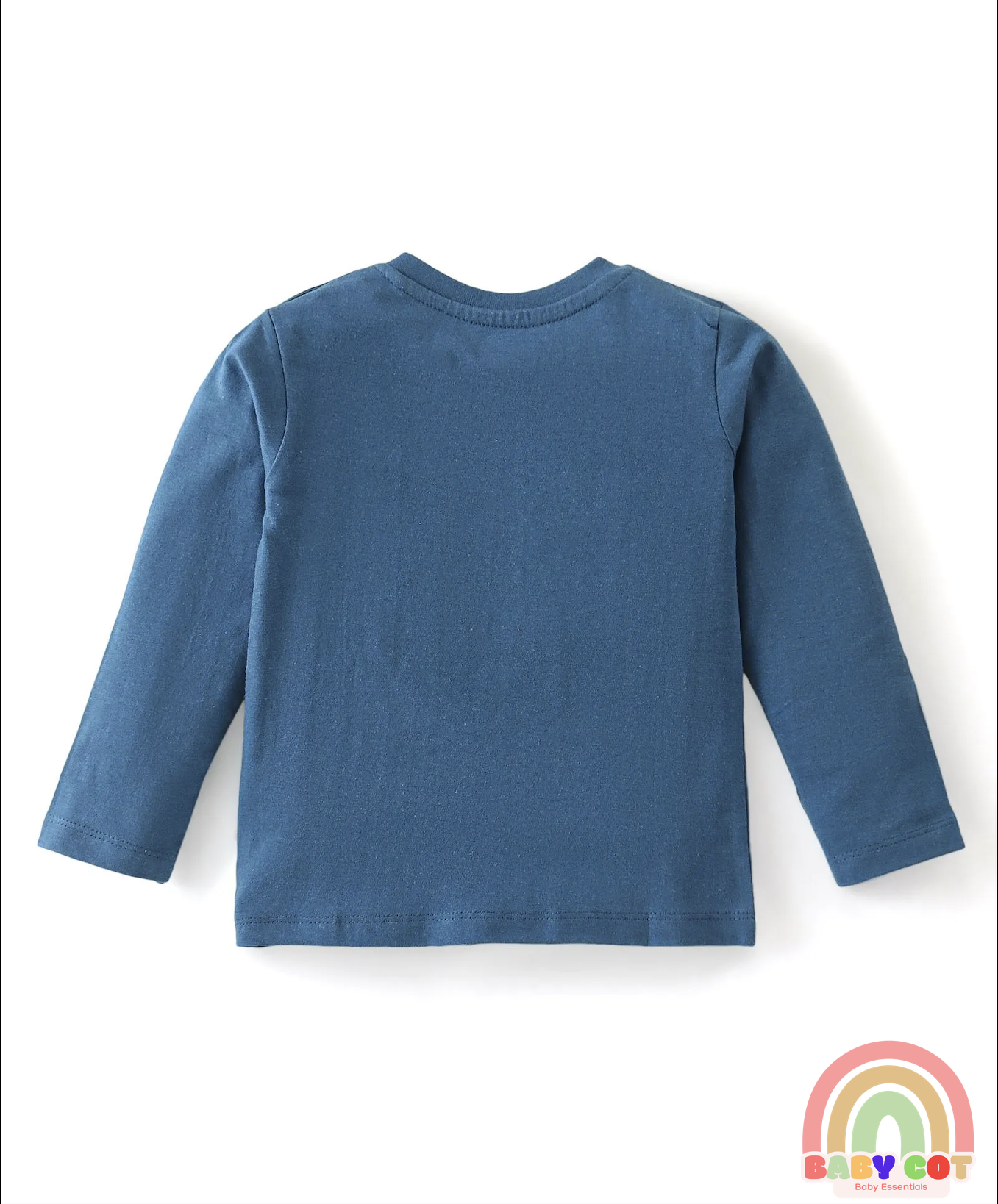 Cotton Knit Full Sleeves T-Shirt with Animal Print Pack of 3 - Blue Green & Orange