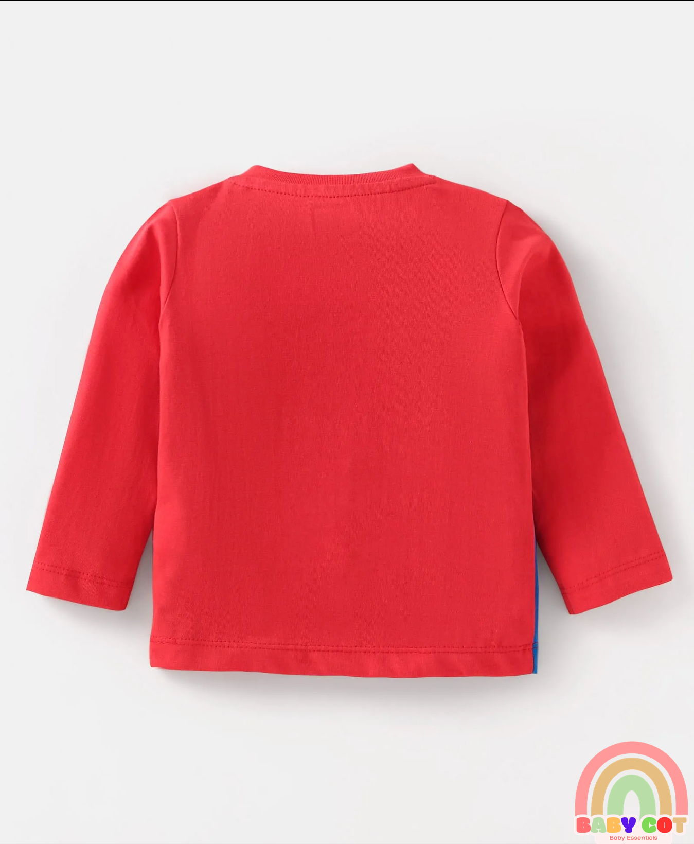 Cotton Knit Full Sleeves T-Shirts With Stripes Text & Animal Print Pack Of 7 - Blue Yellow Orange