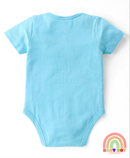 100% Cotton Knit Half Sleeves Onesies Bear Print Pack of 5 - Multicolour