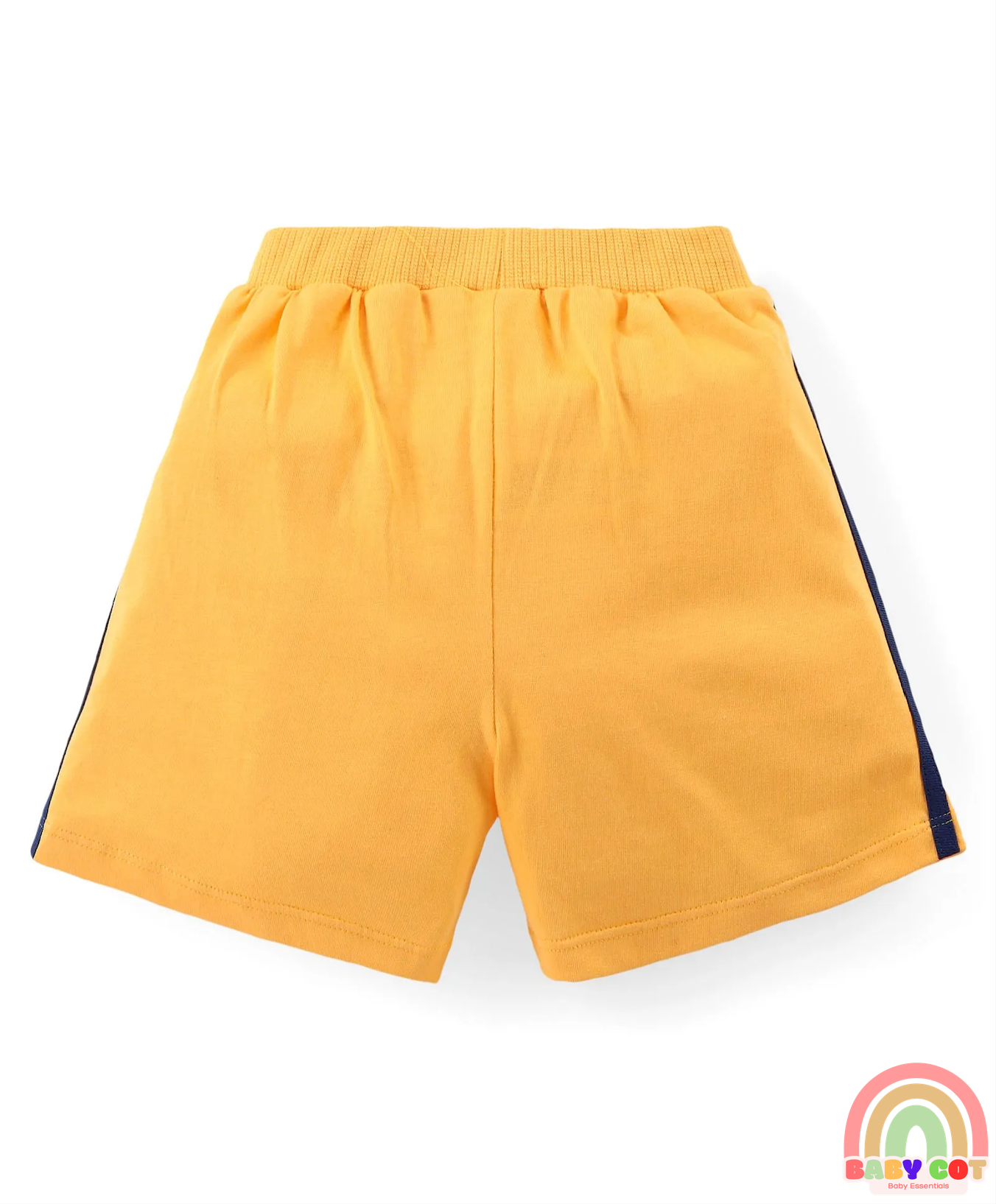 Cotton Knit Shorts with Geometrical Print Pack of 3 - Red Yellow & White