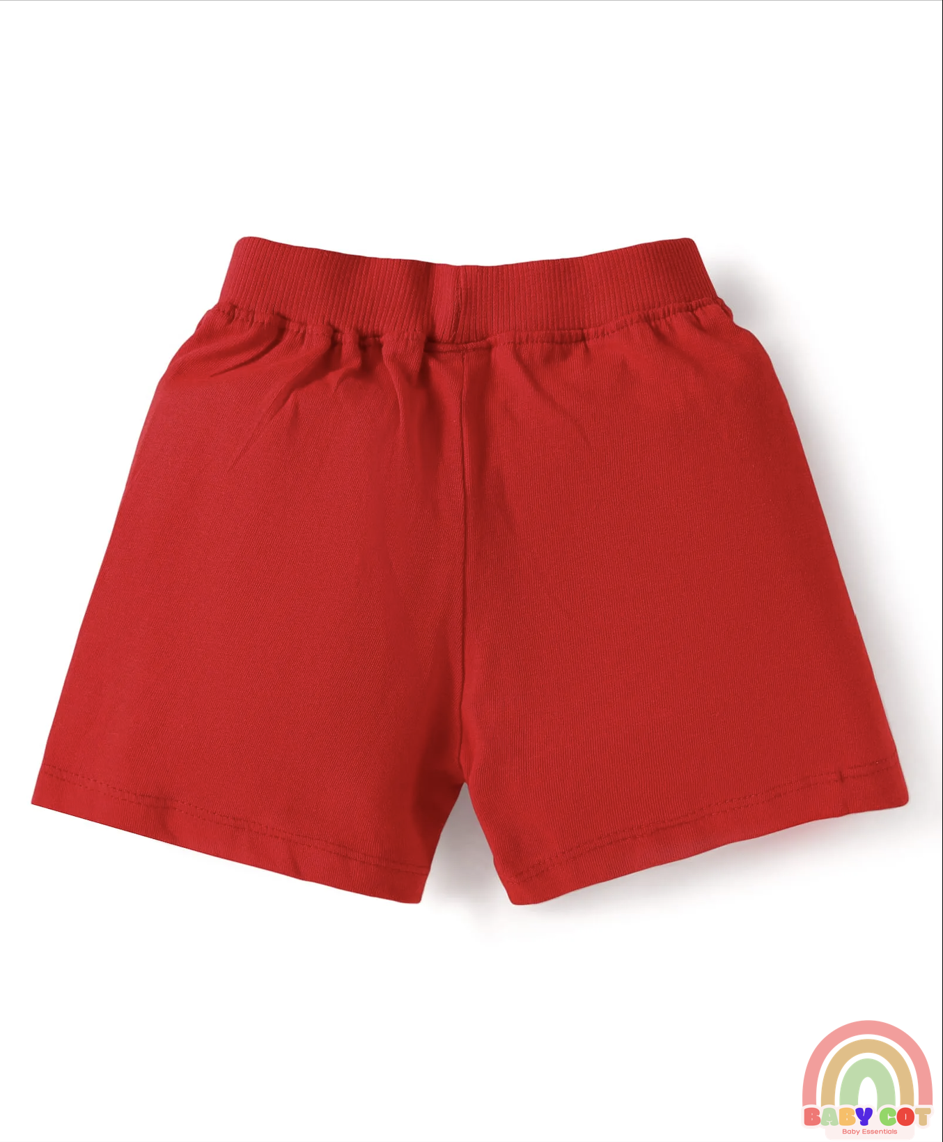 Single Jersey Knit Shorts with Stripes & Dino Print of 3 - Blue & Red