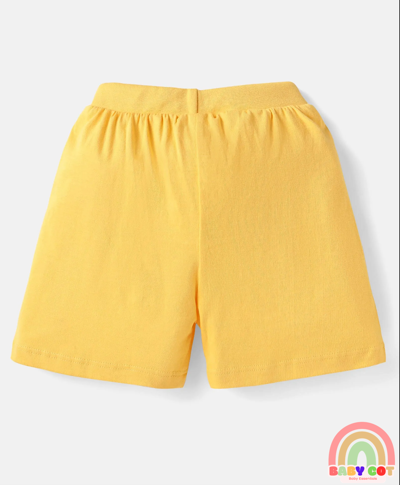 Single Jersey Knit Shorts with Explore Theme & Text Print Pack of 3 - Yellow Blue & White