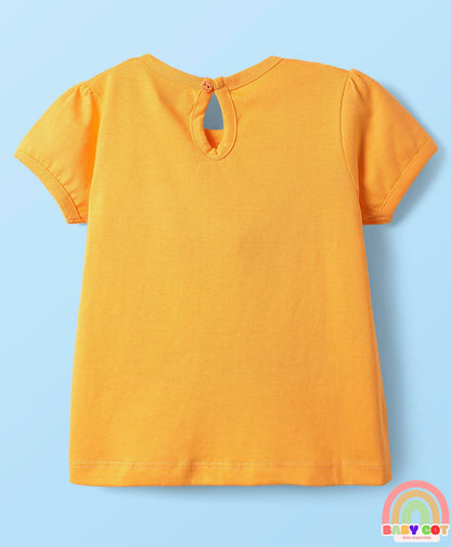 100% Cotton Knit Half Sleeves T-Shirts With Polka Dots Heart & Enjoy The Day Text Print Pack of 3 - Pink & White