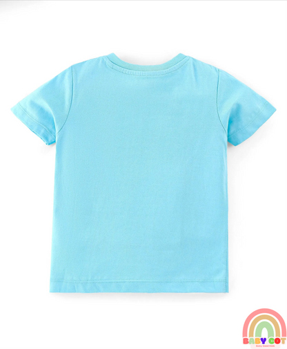 Cotton Knit Half Sleeves Lion Printed T-Shirts Pack of 5 - Multicolour