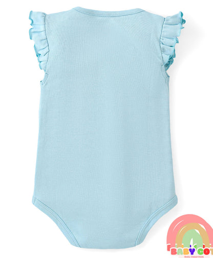 Cotton Knit Frill Sleeves Onesies with Winnie The Pooh Graphics Pack Of 3 - Multicolour