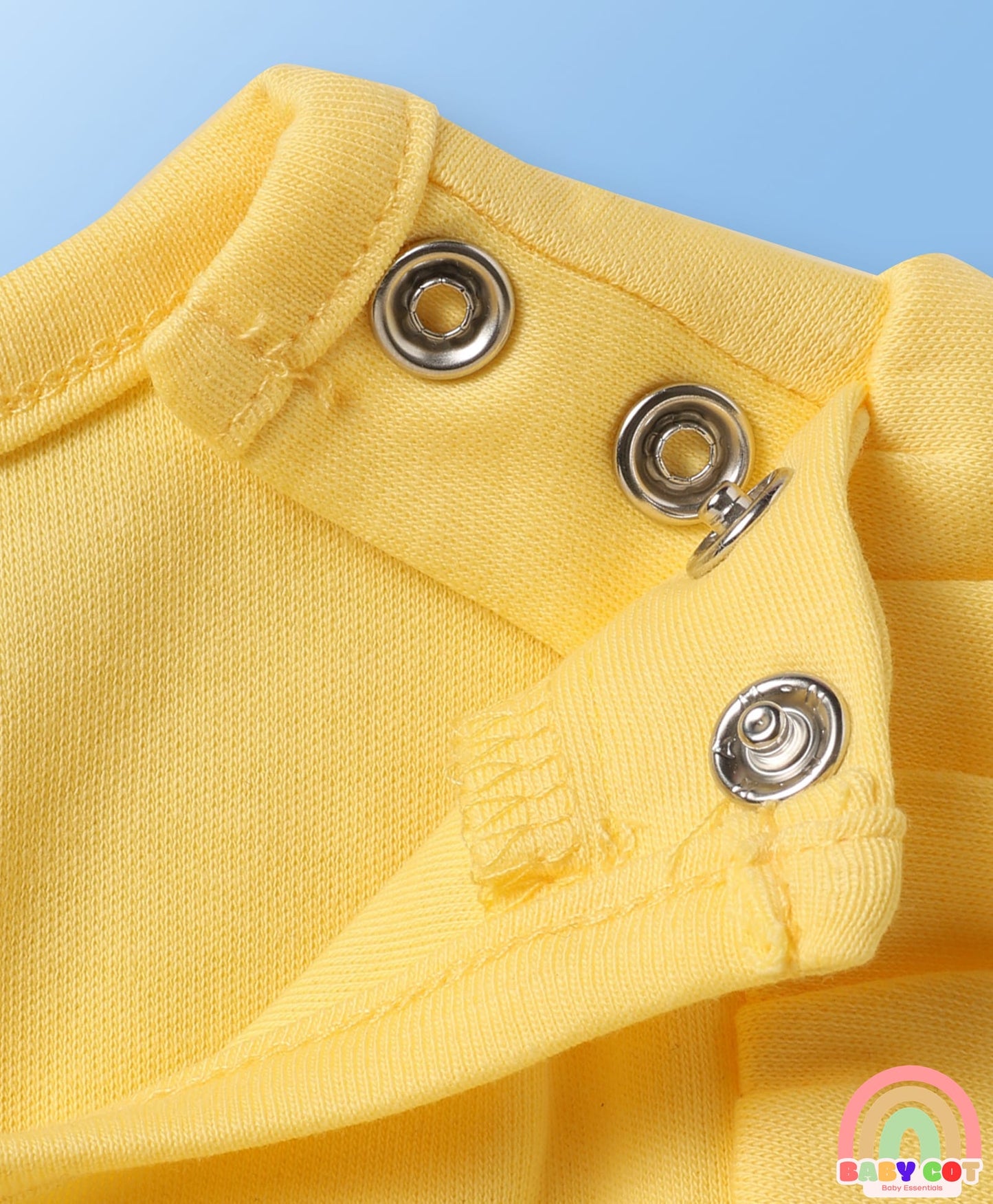100% Cotton Knit With Eco Jiva Finish Half Puffed Sleeves T-Shirts with Floral Print & Bow Applique Pack of 2 - Yellow & Pink
