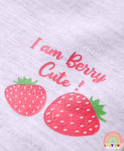 Cotton Knit Mid Thigh Shorts with Floral & Polka Dot Print & Bow Applique Pack of 3 - Pink & Grey