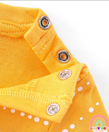 100% Cotton Knit Half Sleeves T-Shirts Tiger Print Pack of 3 - Yellow & Green