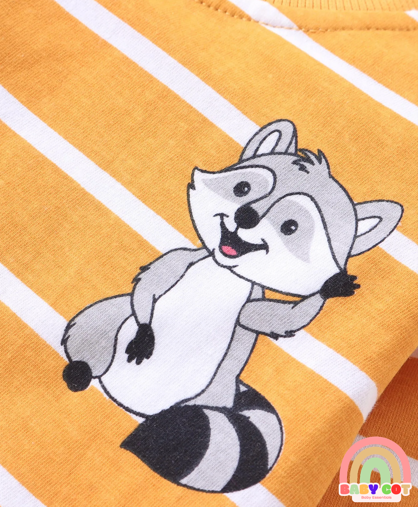 100% Cotton Knit Full Sleeves Striped T-Shirt Koala Print Pack of 3- Blue Yellow & Green