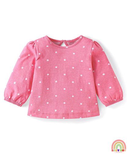 Cotton Knit Full Sleeves T-Shirts with Floral Hearts & Text Print Pack of 5 - Multicolor