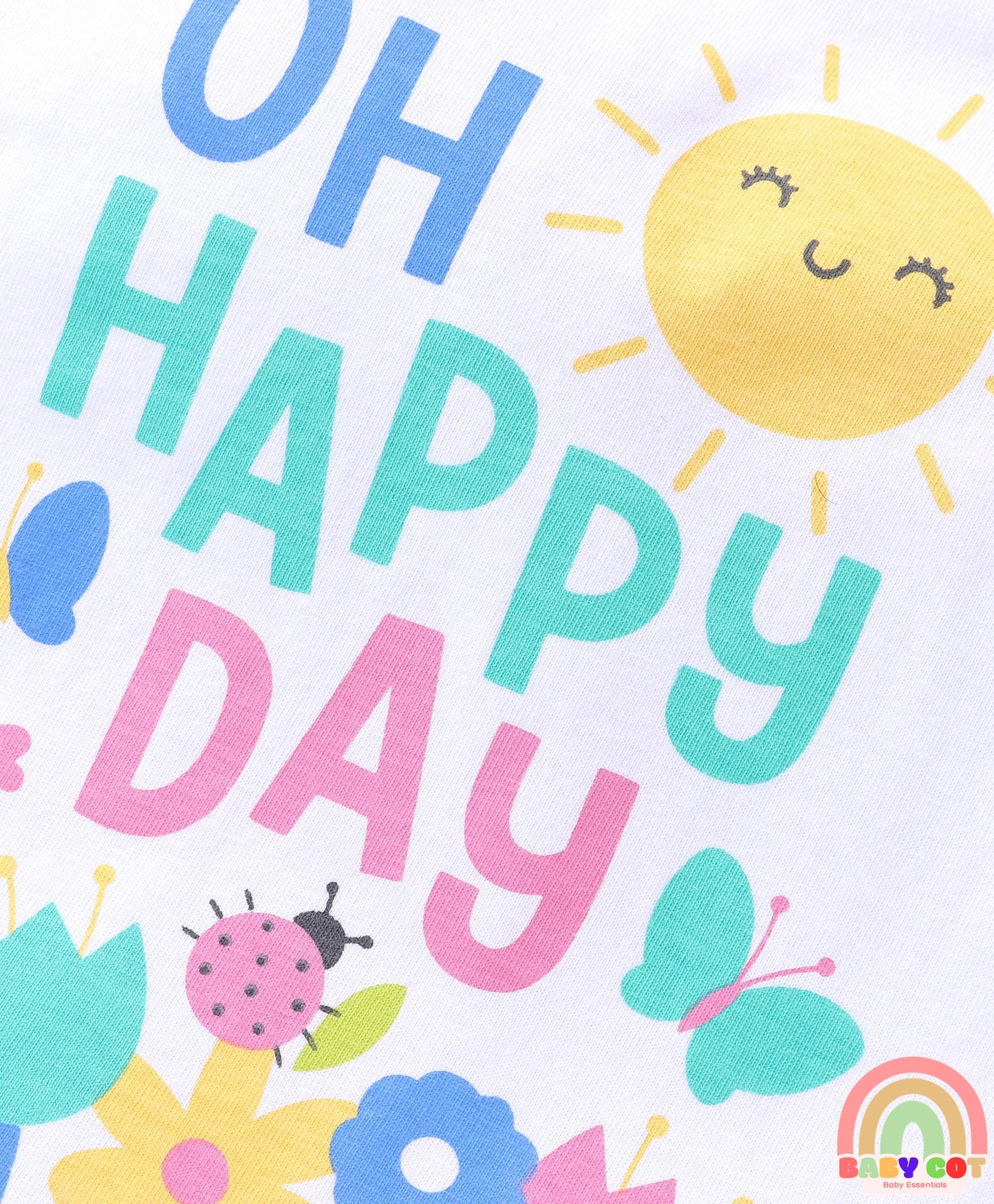 Single Jersey Sleeveless & Half Sleeves Tops with Shorts Set Floral Print - Multicolor