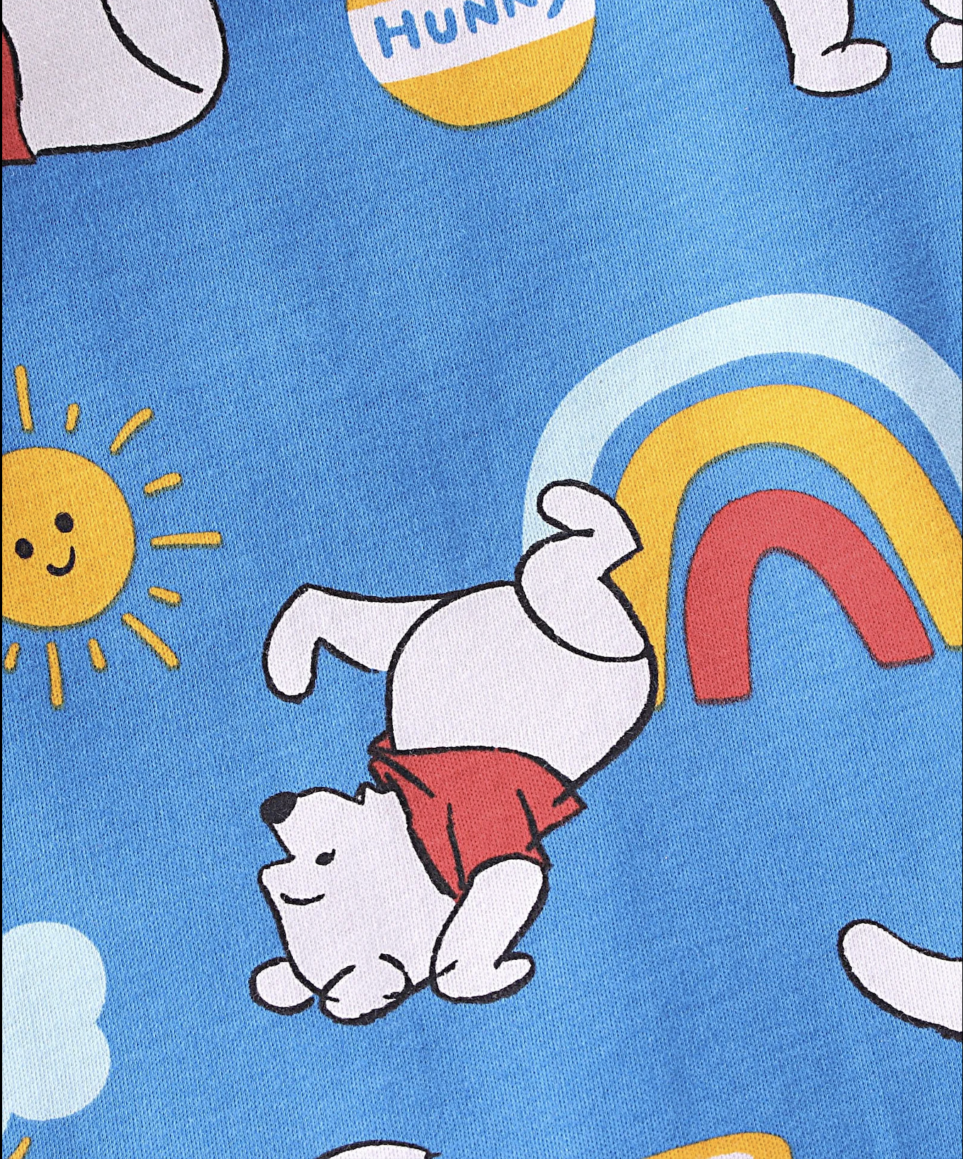 Cotton Interlock Knit Half Sleeves Onesies with Winnie The Pooh Graphics Pack of 3 - Multicolour