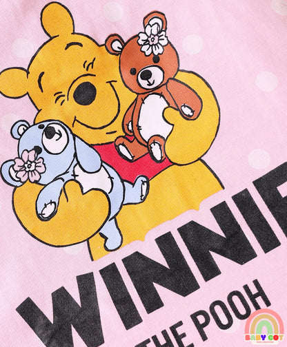 Single Jersey Knit Sleeveless T-Shirts With Winnie The Pooh Graphics Pack Of 3 - Pink & Light Blue