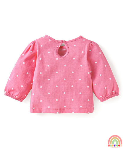Cotton Knit Full Sleeves T-Shirts with Floral Hearts & Text Print Pack of 5 - Multicolor