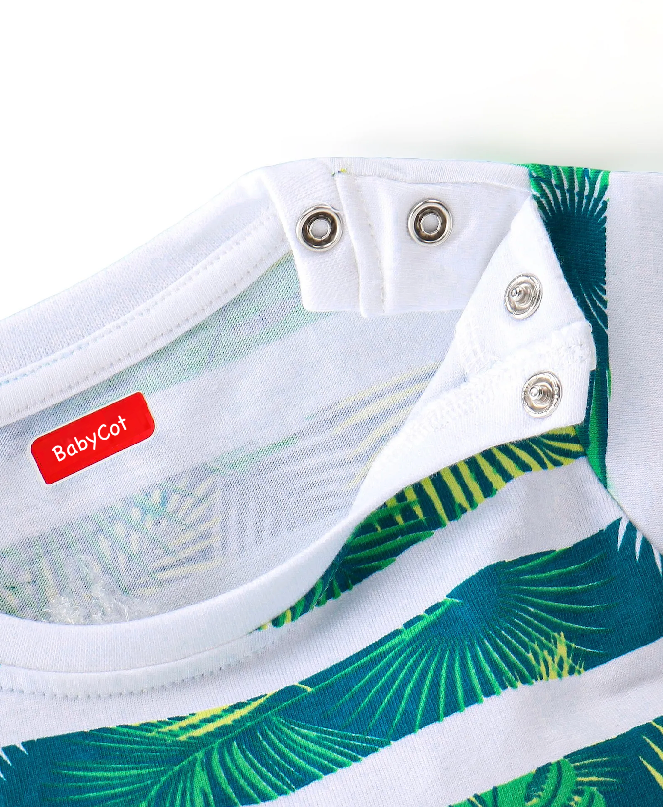 Cotton Knit Half Sleeves T-Shirts Tropical Graphic Print Pack of 3 - Blue & Green