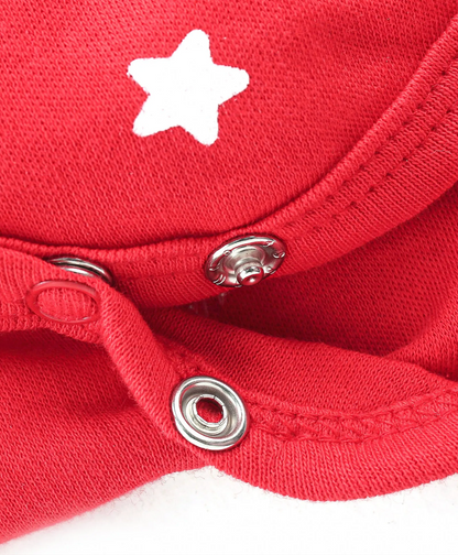 Interlock Knit Full Sleeves Onesies With Printed Graphics Pack of 3 - Red White & Navy Blue