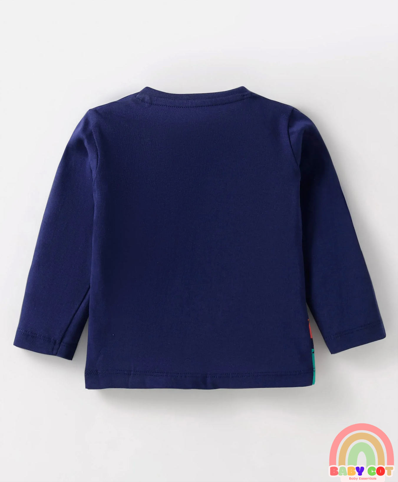 Cotton Knit Full Sleeves T-Shirts With Stripes Text & Animal Print Pack Of 7 - Blue Yellow Orange