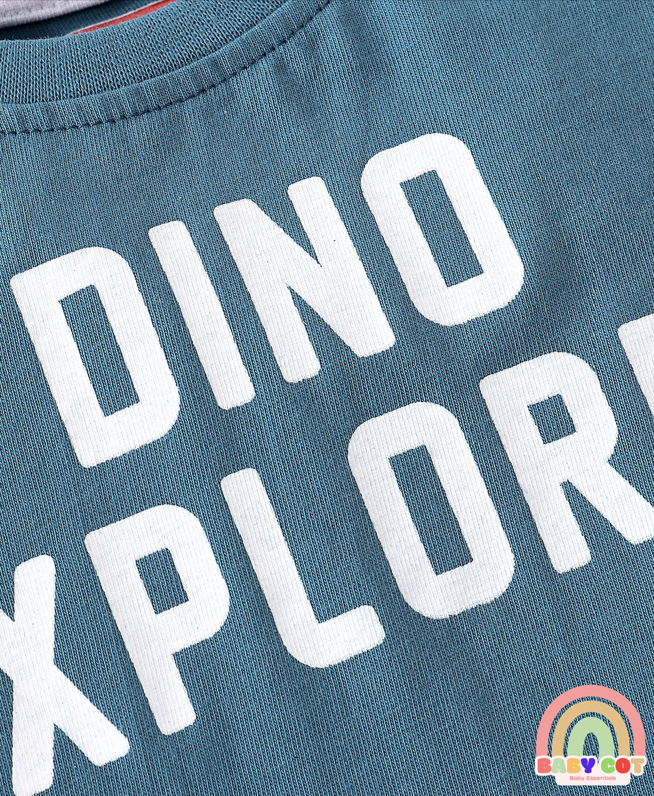 Cotton Knit Full Sleeves T-Shirt with Dino & Striped Print Pack of 3 - Multicolor