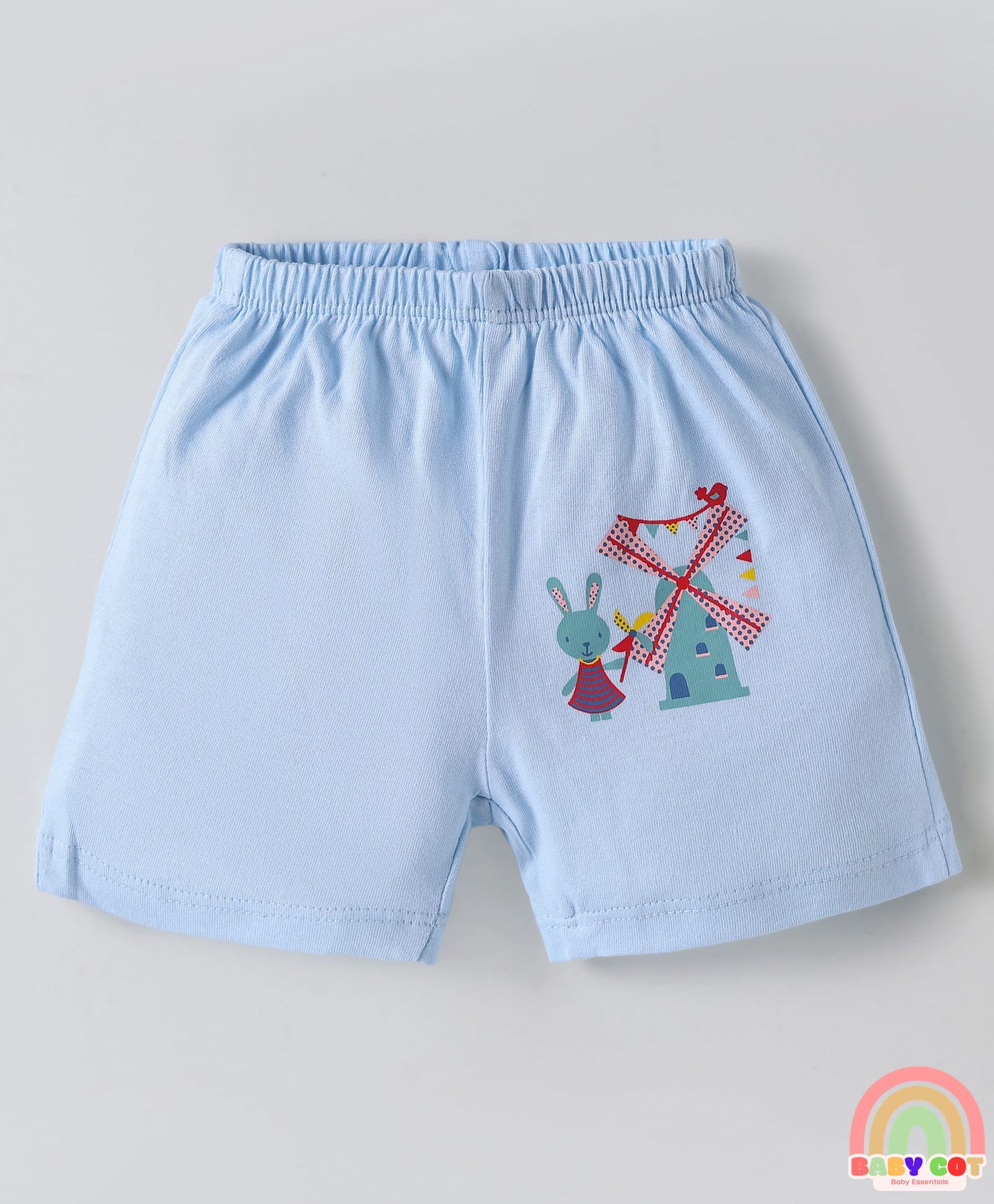 Single Jersey Knit Above Knee Length Shorts With Animal Print & Stripes Pack Of 5 - Multicolour